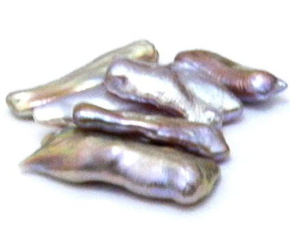 Lavender/Dark Undrilled Stick Pearls